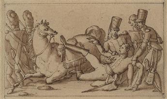 CHARLES ABRAHAM CHASSELAT (Paris 1782-1843 Paris) Group of 10 pen and brown ink and wash drawings.